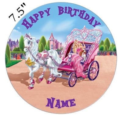 Barbie Princess Edible - Pre Cut Personalised Icing Topper