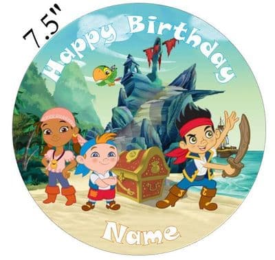 Captain Jake and the Never Land Pirates Edible - Pre Cut Personalised Icing Topper