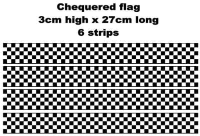 Chequered Flag Design Edible Icing Cake Ribbon