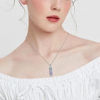 Cremation Jewelry Urn Necklace for Ashes Pendant with Hollow Vial Cylinder.