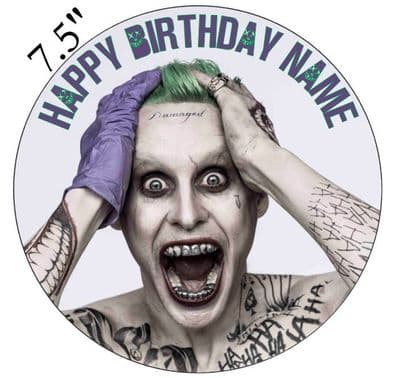 DC Comics (Suicide Squad) The Joker Edible - Pre Cut Personalised Icing Topper