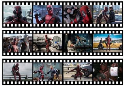 Deadpool Film Strip Edible Icing Ribbon Precut