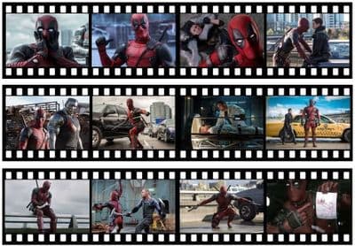 Deadpool Movie Film Strip Edible Icing Ribbon Precut