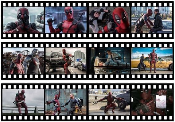 Deadpool Movie Film Strip Edible Icing Ribbon Precut