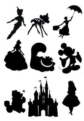 Disney Silhouette Edible Icing Decor for Cakes