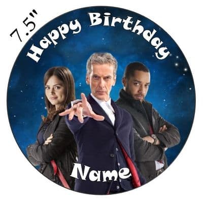 Dr Who (Peter Capaldi) Edible - Pre Cut Personalised Icing Topper