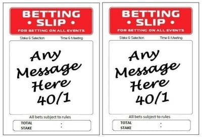 Edible Betting Slips x 2 Icing Decor Plus