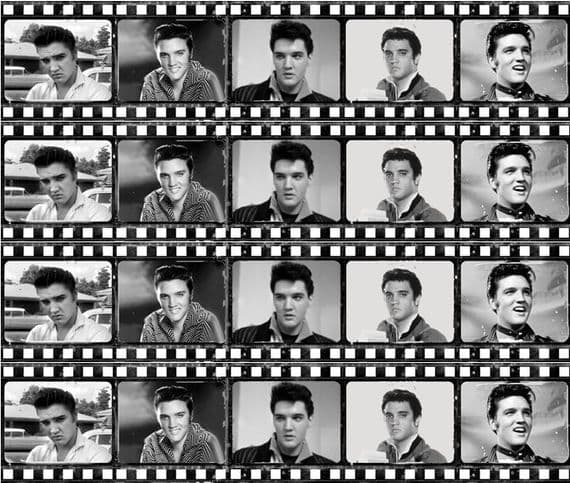 Elvis (Film Strip)  Edible Icing Ribbon Cake Decoration