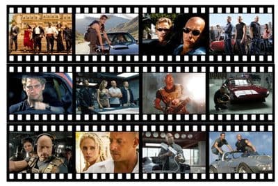 Fast and Furious Film Reel Edible Icing Ribbon Cake Decoration Pre Cut Ready - 263292358648