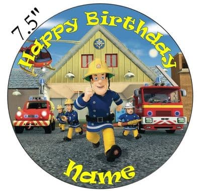 Fireman Sam Edible - Pre Cut Personalised Icing Topper