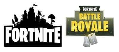 Fortnite Logo + Royale Logo -  Edible Icing Logo Cake Decor