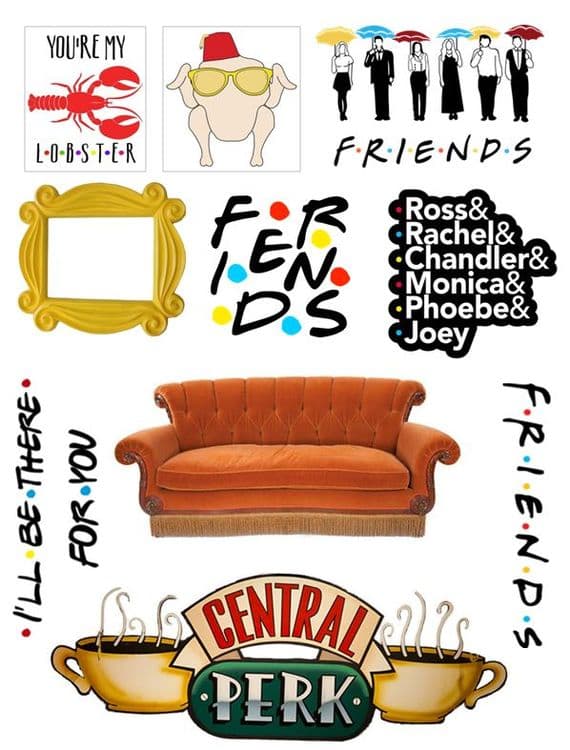 Friends Edible Print Decor for Themed Cake Icing