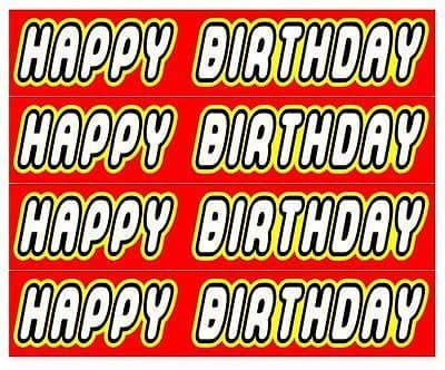 Happy Birthday Cake Ribbon Variations of Edible Icing Cake Ribbon Precut