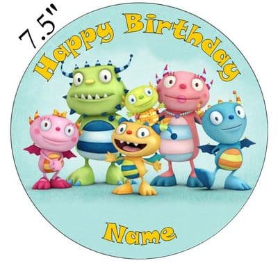Henry Hugglemonster Edible - Pre Cut Personalised Icing Topper