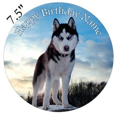Husky (Dog) Edible - Pre Cut Personalised Icing Topper