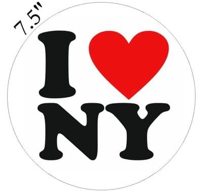 I Love New York Edible - Pre Cut Personalised Icing Topper