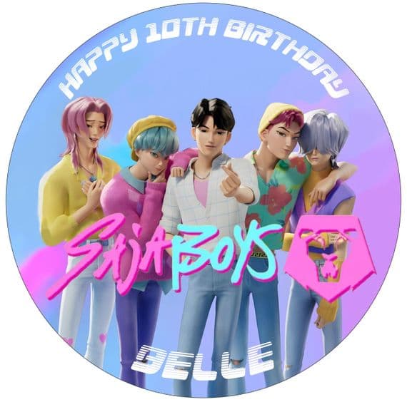 Kpop Demon Hunters ,Huntrix, Personalised Edible Icing Topper 7.5 inch Round/Square.
