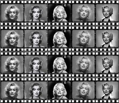 Marilyn Monroe (Film Strip)  Edible Icing Ribbon Cake Decoration