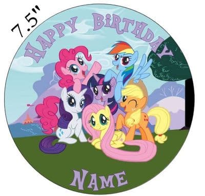 My Little Pony Edible - Pre Cut Personalised Icing Topper MLP2
