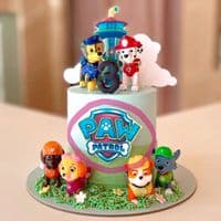 PAW Patrol Logo Edible Icing Decoration Blue or Purple