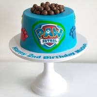 PAW Patrol Logo Edible Icing Decoration Blue or Purple