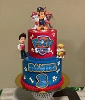 PAW Patrol Logo Edible Icing Decoration Blue or Purple