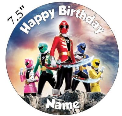 Power ranger Pirate Edible - Pre Cut Personalised Icing Topper