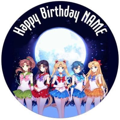 Sailor Moon - Pre Cut Personalised Icing Topper