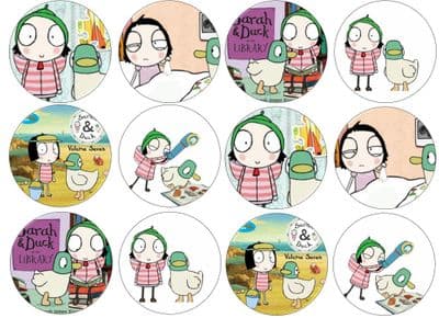 Sarah & Duck Edible Cup Cake Toppers (24)