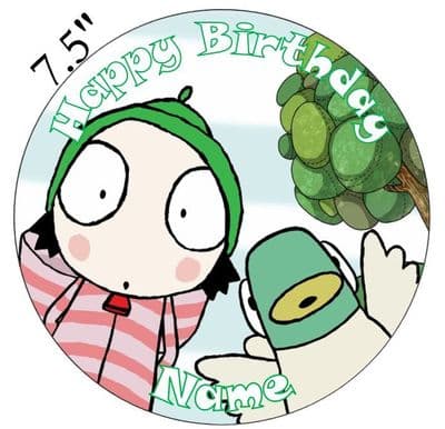 Sarah & Duck Edible - Pre Cut Personalised Icing Topper