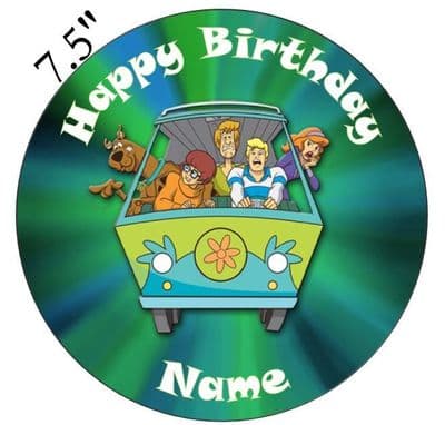 Scooby Doo Mystery Machine Edible - Pre Cut Personalised Icing Topper