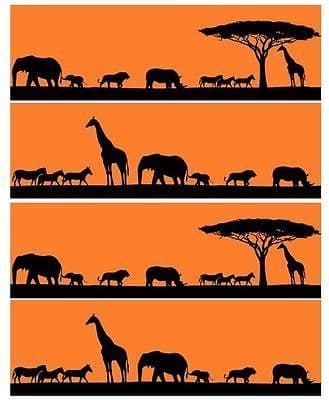 Serengeti Scene Jungle Animals Sunset Edible Icing Cake Ribbon Free P+P