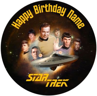 Star Trek Theme Personalised Edible Cake Topper