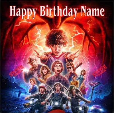 Stranger Things  - Pre Cut Personalised Icing Topper