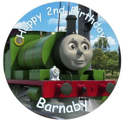 Thomas The Tank  And Friends - Percy - Pre Cut Personalised Icing Topper