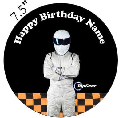 Top Gear (The Stig) Edible - Pre Cut Personalised Icing Topper
