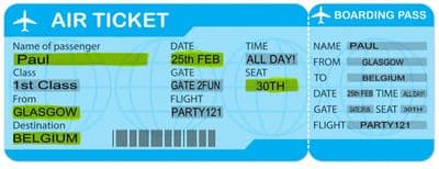 Travel Cake - Boarding Pass Luggage Labels Passports (Edible)