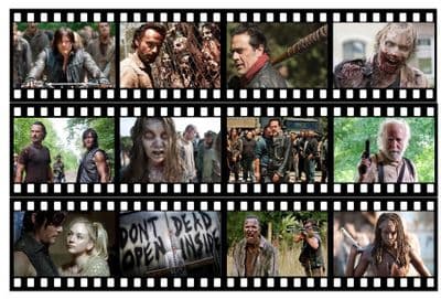 Walking Dead Film Reel Edible Icing Ribbon Cake Decoration