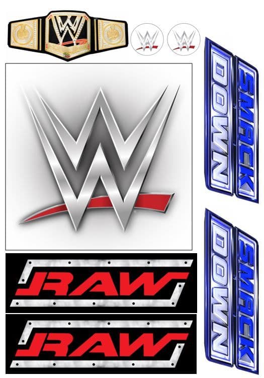 WWE Ring Cake Kit Decor Icing E171 free NOT PRECUT