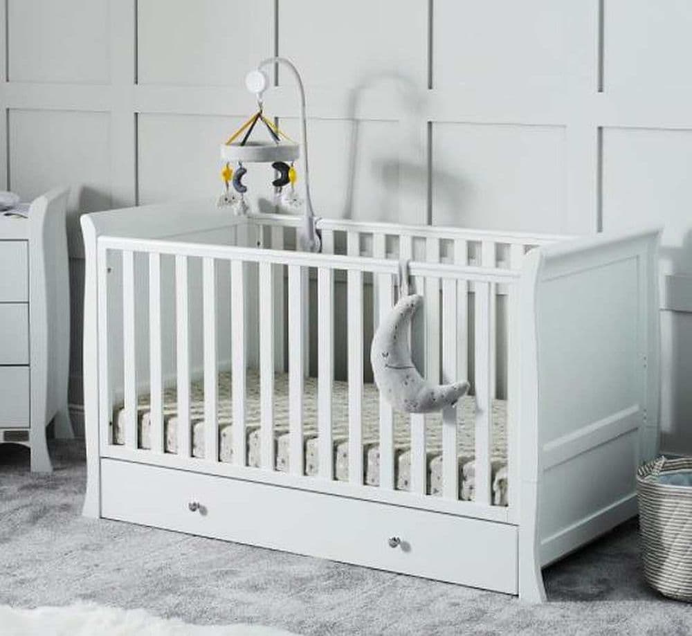 Ickle Bubba Snowdon Classic Cot Bed with Under Drawer