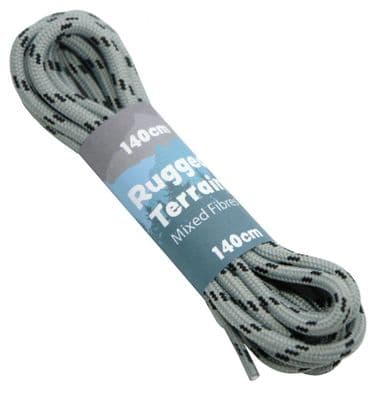 Shoe Boot Laces Pair Grey Round  6 - 10 Eyelet 140cm Long Boot Laces