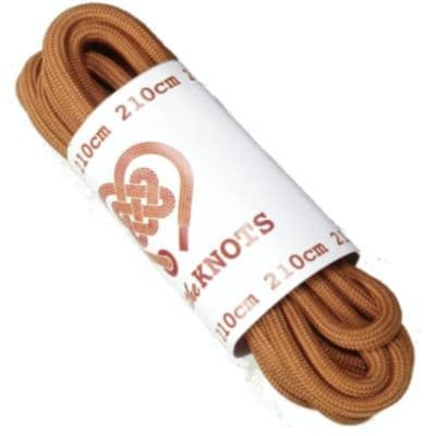 Shoe /  Boot Laces Pair of  Brown Round 10+ Eyelet Boots  210cm Long