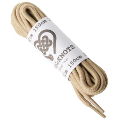Shoe / Boot Laces Round Mushroom Colour Pair for 6 - 12 Eyelets 150cm Long