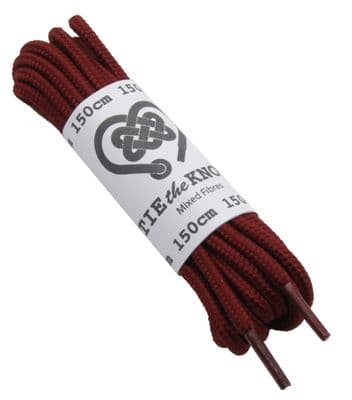 Shoe / Boot Laces Round Wine Red Pair for 6 - 12 Eyelets 150cm Long