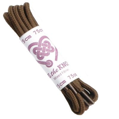 Shoe Lace Brown Round Pair For 3 - 5 Eyelets 75cm