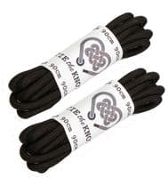 Shoe Laces 2 Pair Black Round 4 - 5 Eyelets 90cm