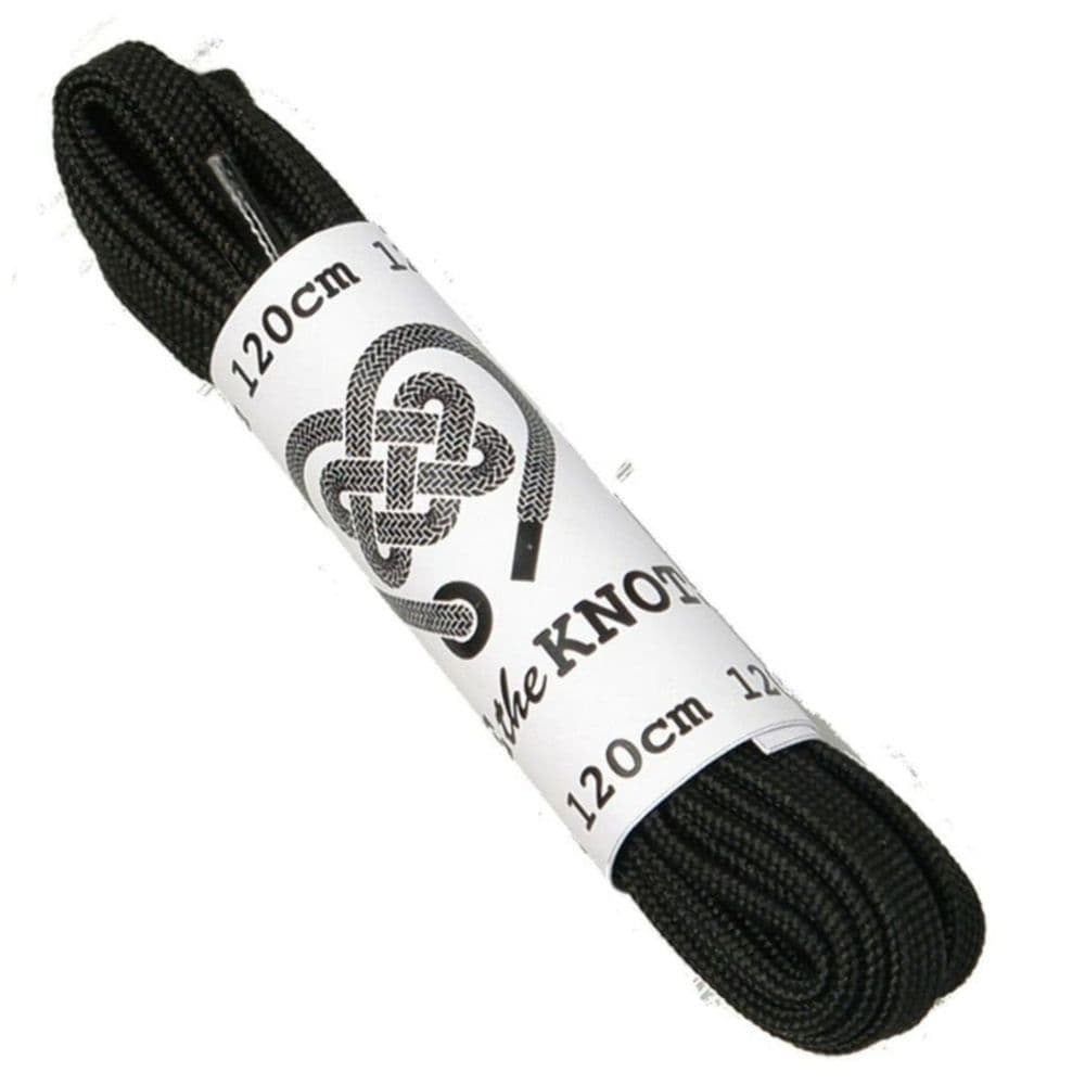 Shoe Laces Black Flat Pair 5 8 Eyelet Rows 120cm Long
