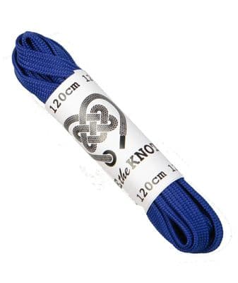 Shoe Laces Blue Flat Pair For 5 - 8 Eyelet 120cm