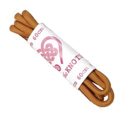 Shoe Laces Brown Pair For 3 - 4 Eyelets 60cm Round