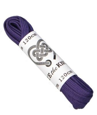 Shoe Laces Flat Purple Pair For  5 - 8 Eyelets Deep Purple 120cm Long